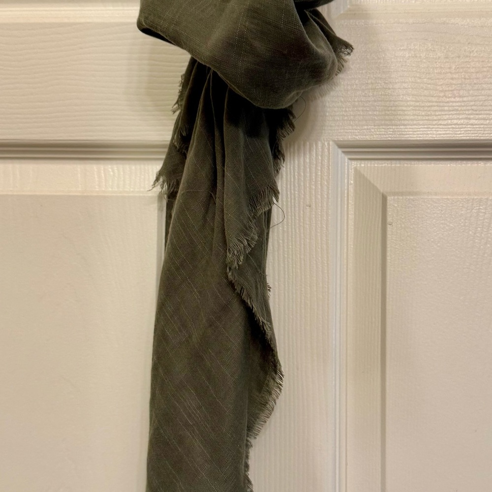 Olive Green Pre Tie Scarf